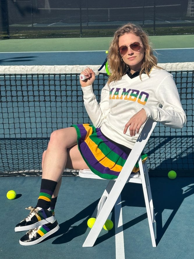 Mardi Gras Creations Mardi Gras Creations French Terry Adult Vintage MAMBO Shirt - Off-White - Little Miss Muffin Children & Home