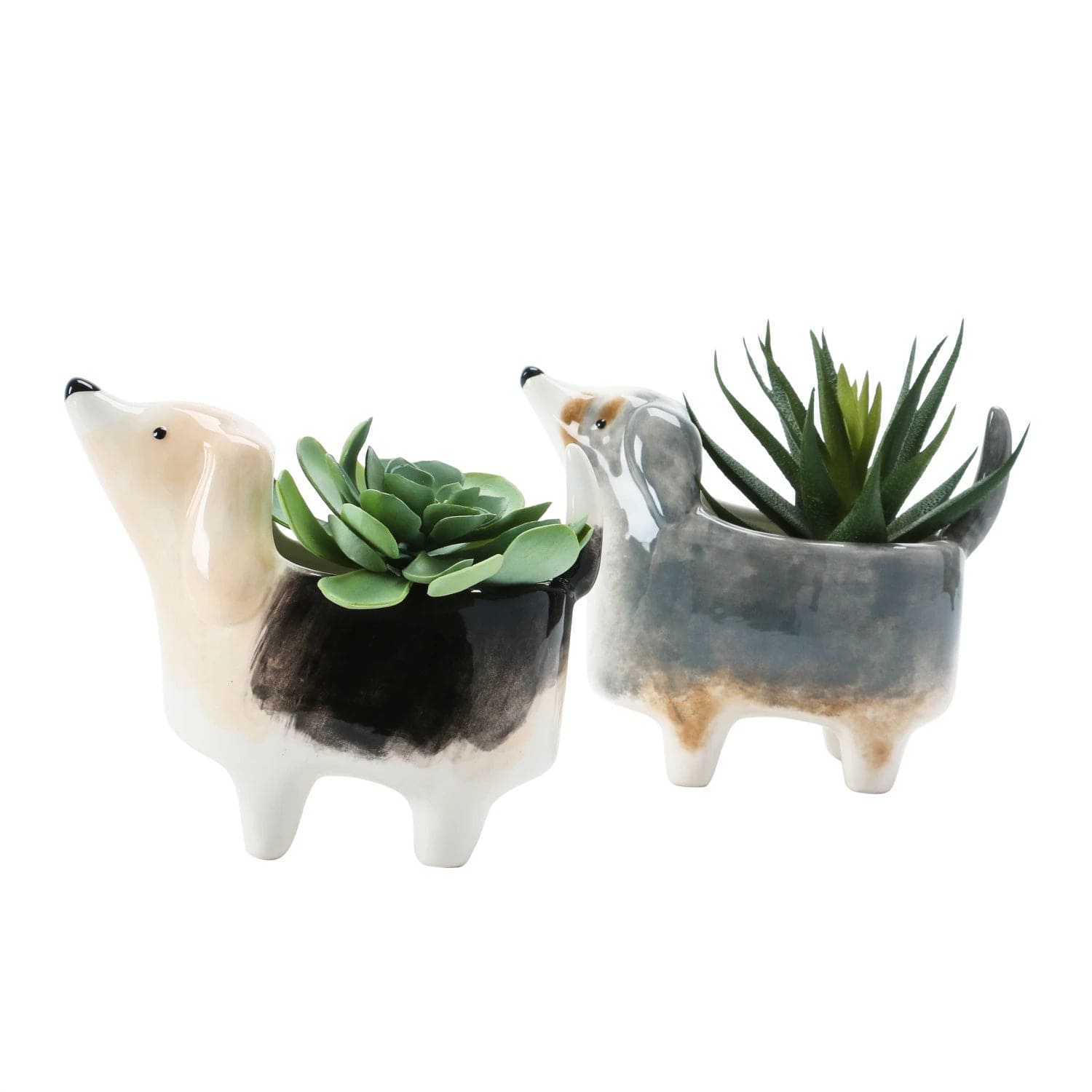 Creative Co-Op Creative Co-op Hand-Painted Ceramic Dog Planter - Little Miss Muffin Children & Home