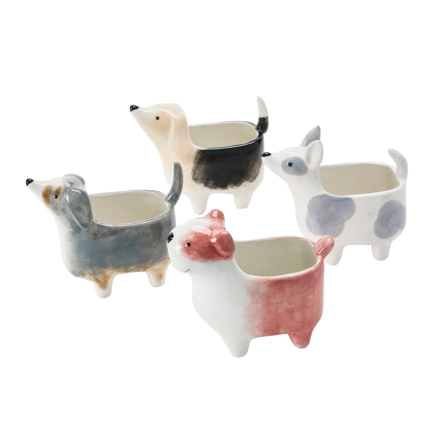 Creative Co-Op Creative Co-op Hand-Painted Ceramic Dog Planter - Little Miss Muffin Children & Home