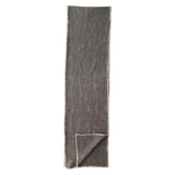 Creative Co-op Linen Blend Table Runner with Frayed Edges, Grey