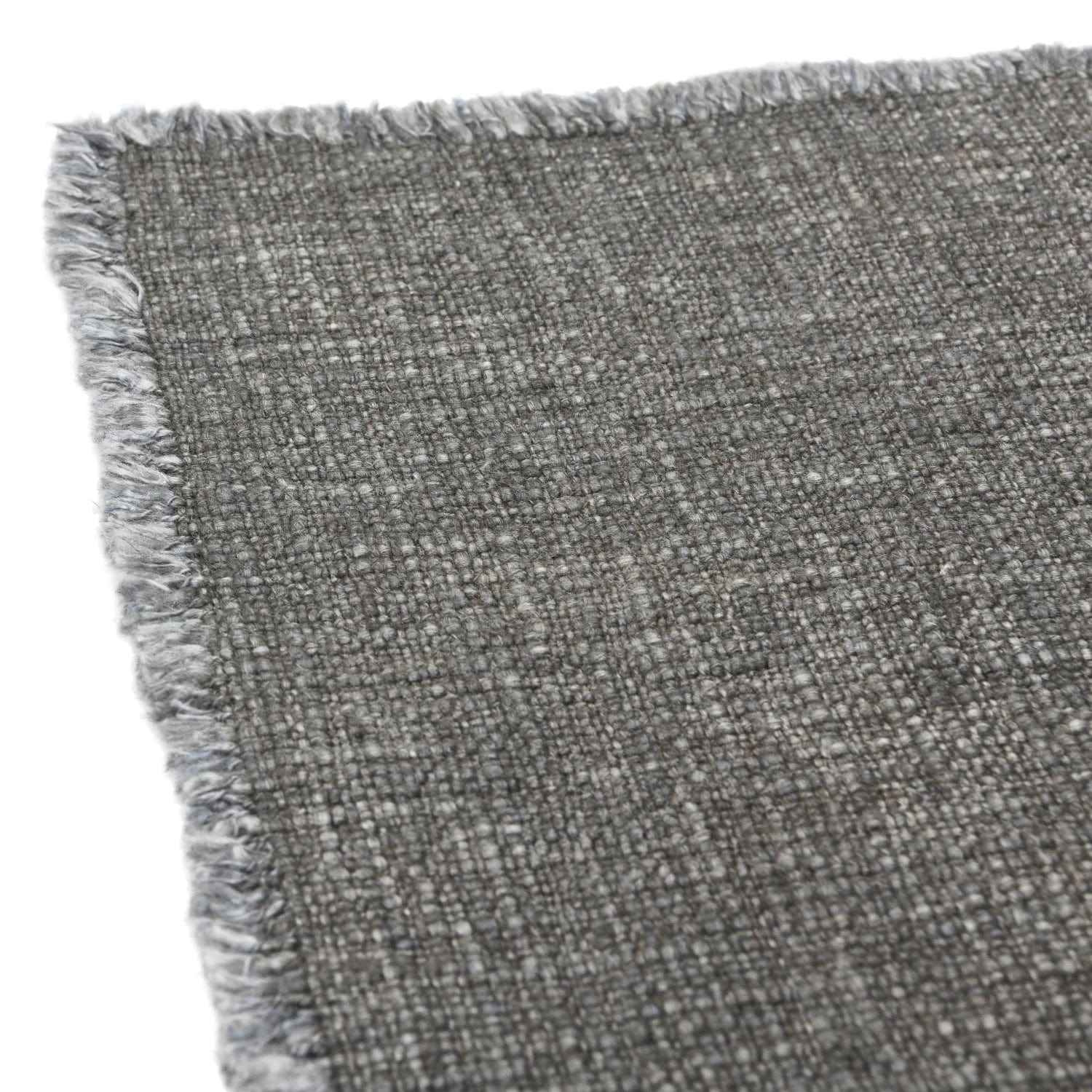 Creative Co-op Creative Co-op Linen Blend Table Runner with Frayed Edges, Grey - Little Miss Muffin Children & Home