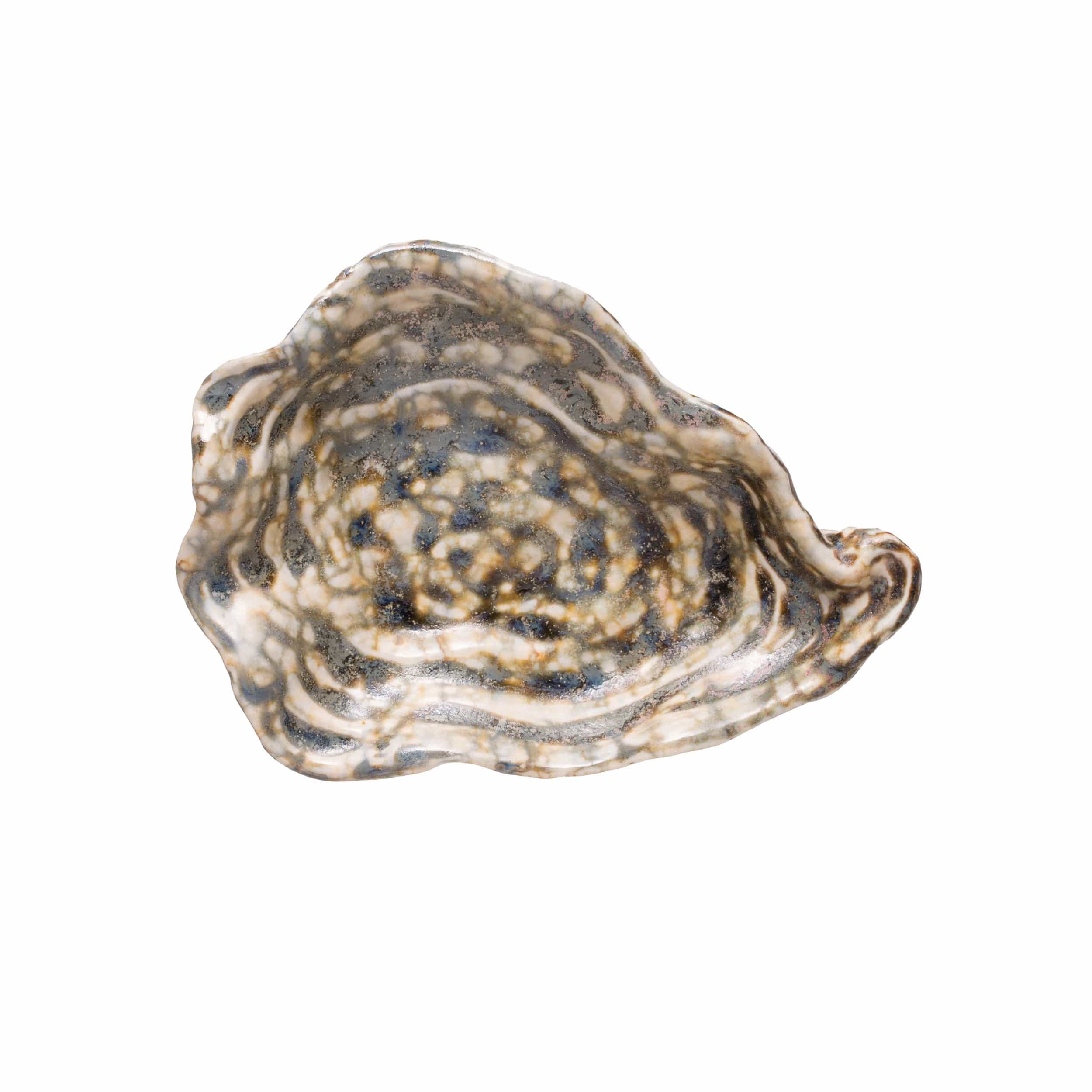Creative Co-Op Creative Co-op Stoneware Oyster Shell Dish with Reactive Glaze - Little Miss Muffin Children & Home