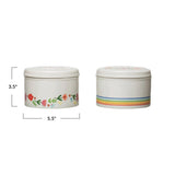 Creative Co-Op Creative Co-op Stoneware Canister with Lid - Little Miss Muffin Children & Home