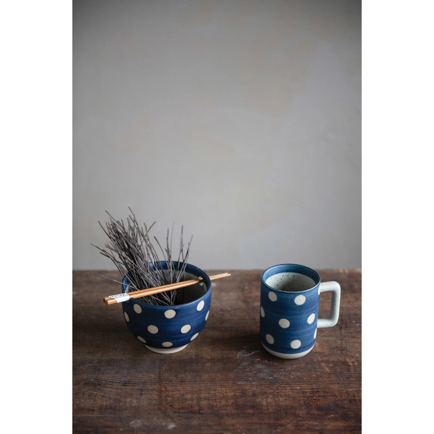 Creative Co-Op Creative Co-op Stoneware Bowl with Chopsticks Set - Little Miss Muffin Children & Home