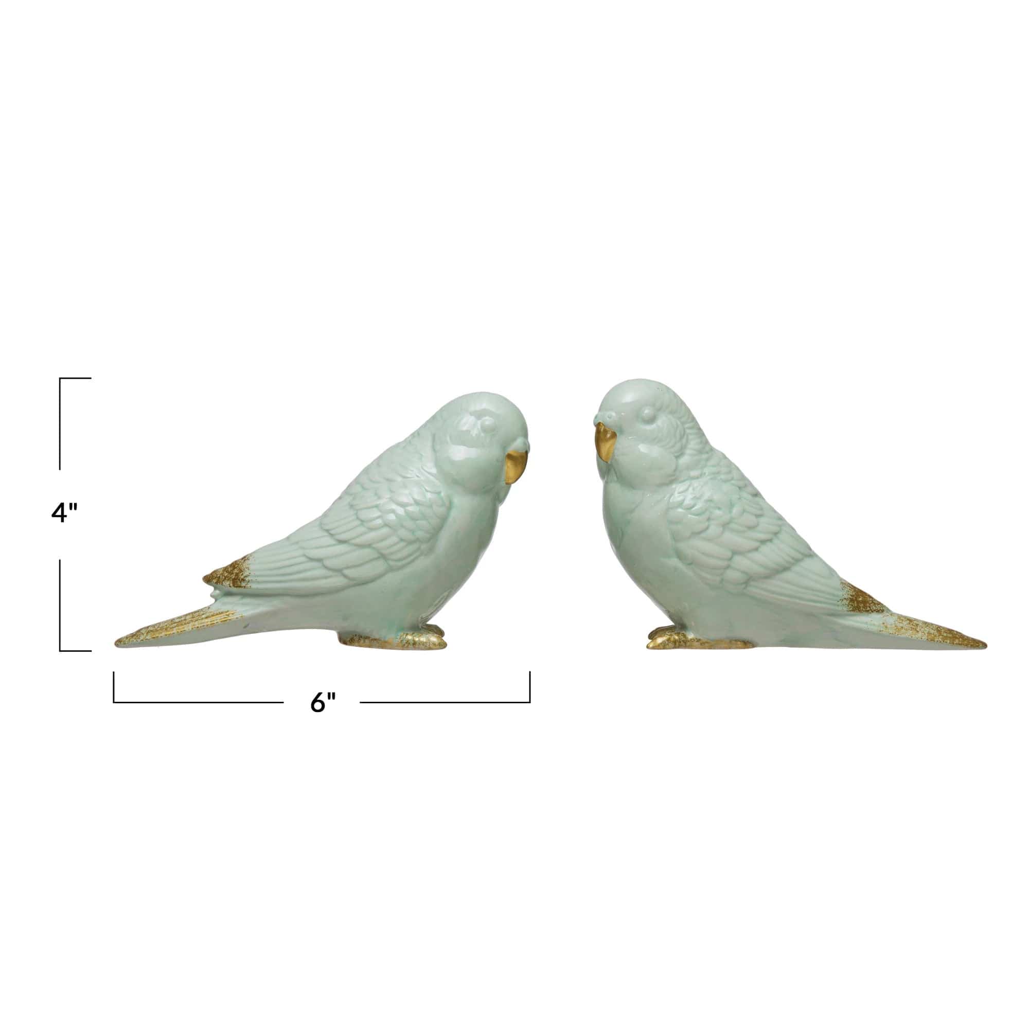 Creative Co-Op Creative Co-op Ceramic Parakeet - Little Miss Muffin Children & Home