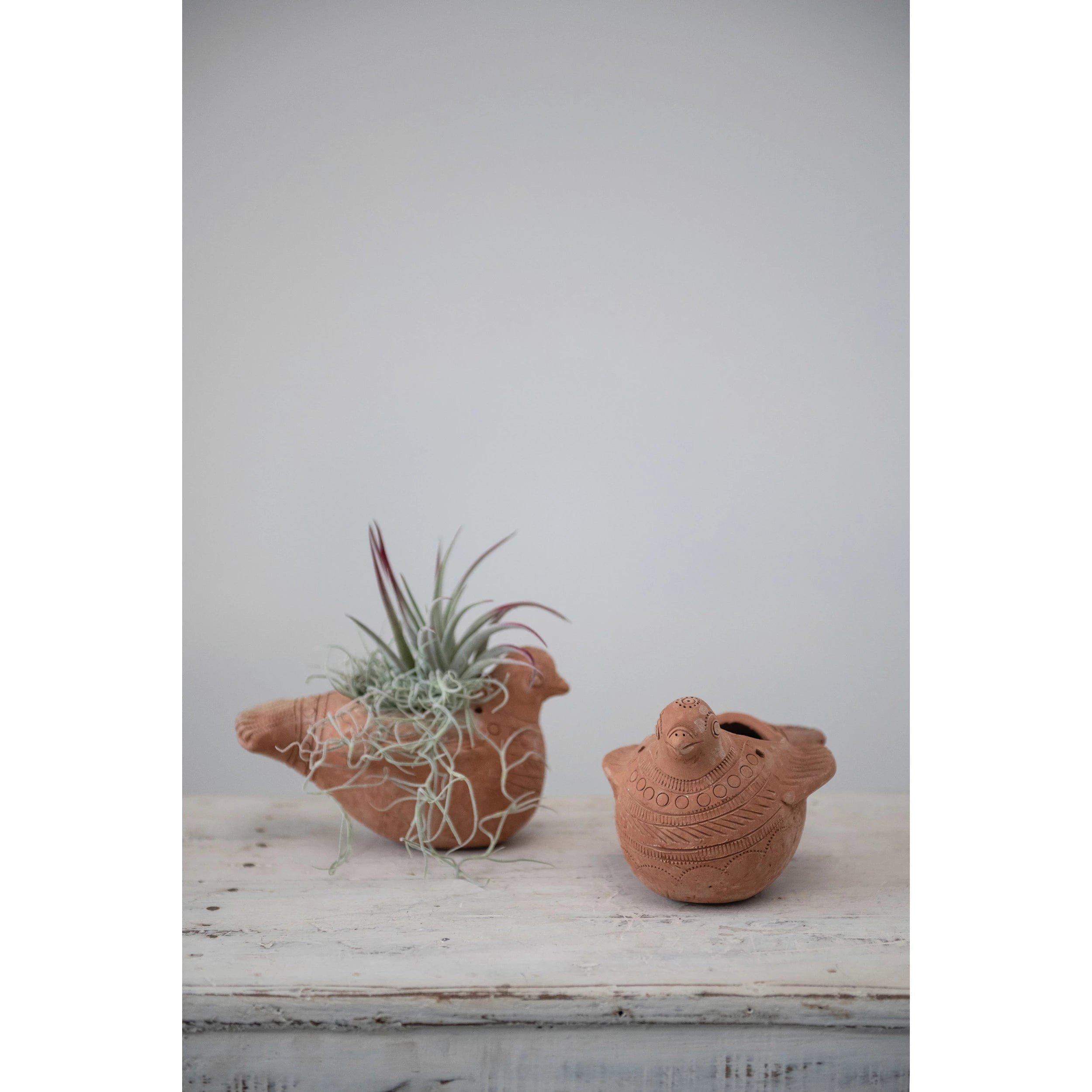 Creative Co-Op Creative Co-op Handmade Engraved Terracotta Bird Planter - Little Miss Muffin Children & Home