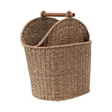 Creative Co-op Hand-Woven Bankuan Basket with Wood Handle