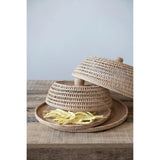 Creative Co-Op Creative Co-op Hand-Woven Rattan Trays with Rattan Food Covers - Little Miss Muffin Children & Home