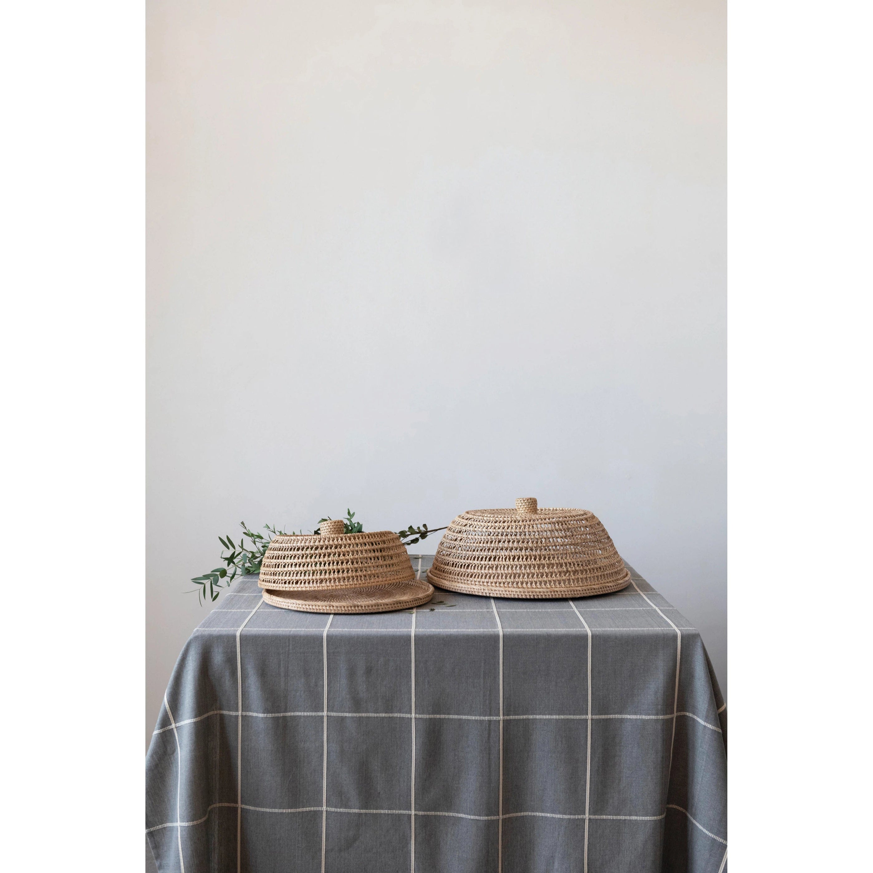 Creative Co-Op Creative Co-op Hand-Woven Rattan Trays with Rattan Food Covers - Little Miss Muffin Children & Home