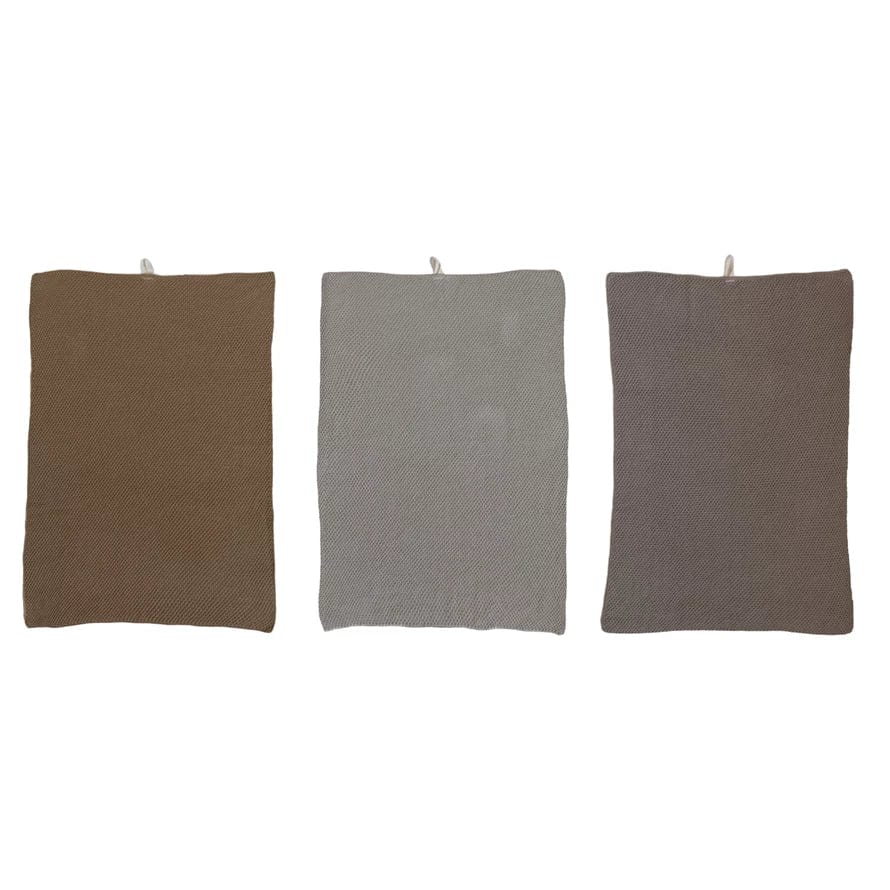 Creative Co-op Cotton Knit Tea Towels