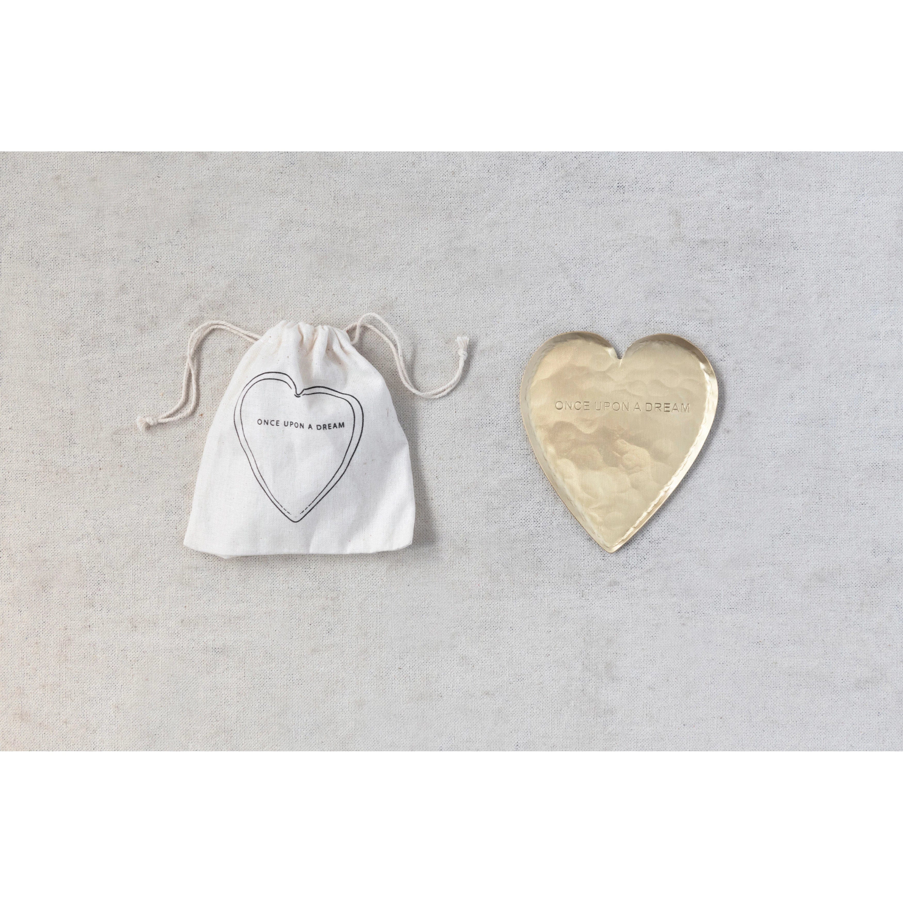 Creative Co-Op Creative Co-op Decorative Hammered Brass Heart Shaped Dish - Little Miss Muffin Children & Home