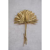 Creative Co-op 18" Dried Natural Sun Cut Palm Bundle of 3, Gold Finish