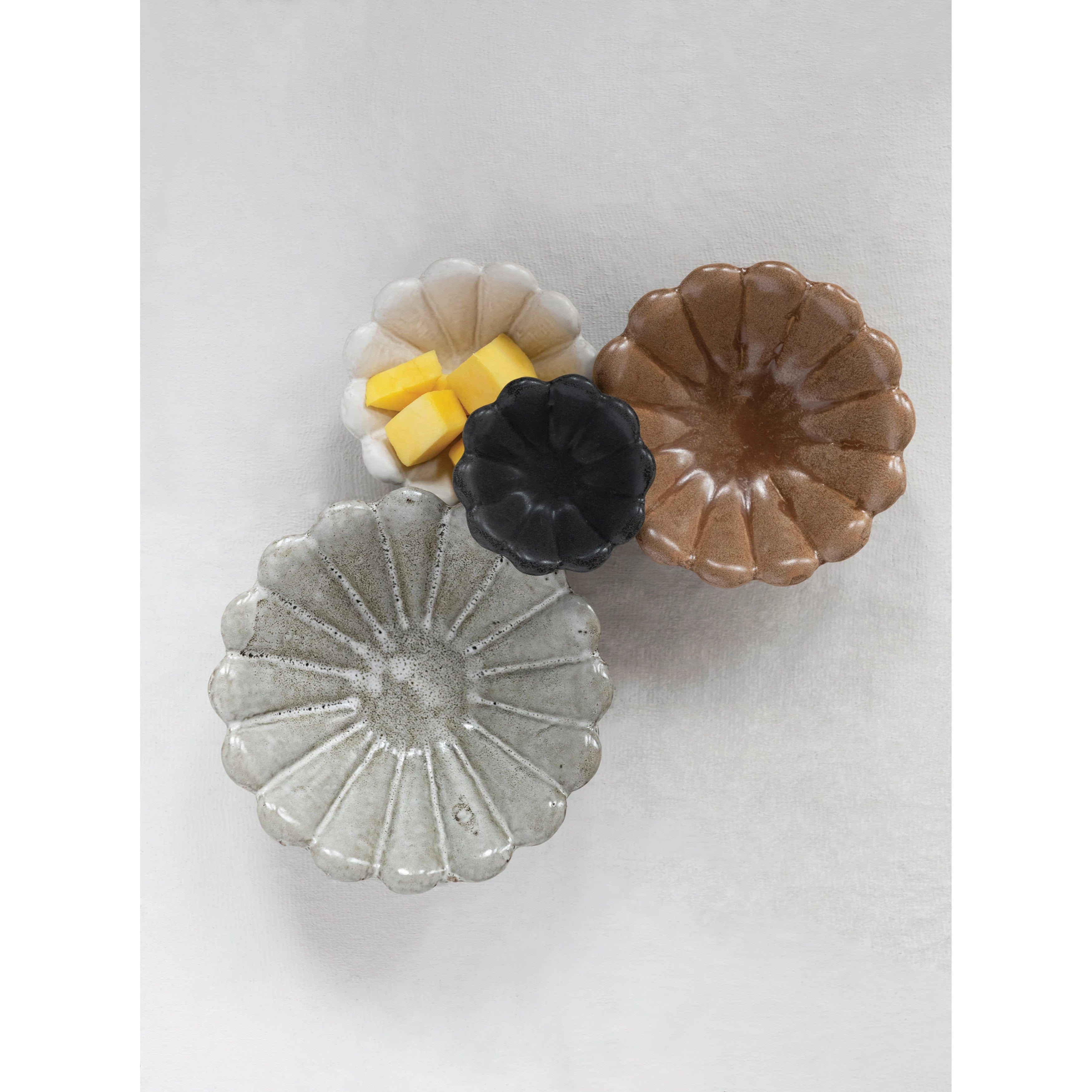 Creative Co-Op Creative Co-op Nesting Stoneware Flower Bowls, 4 Piece Set - Little Miss Muffin Children & Home