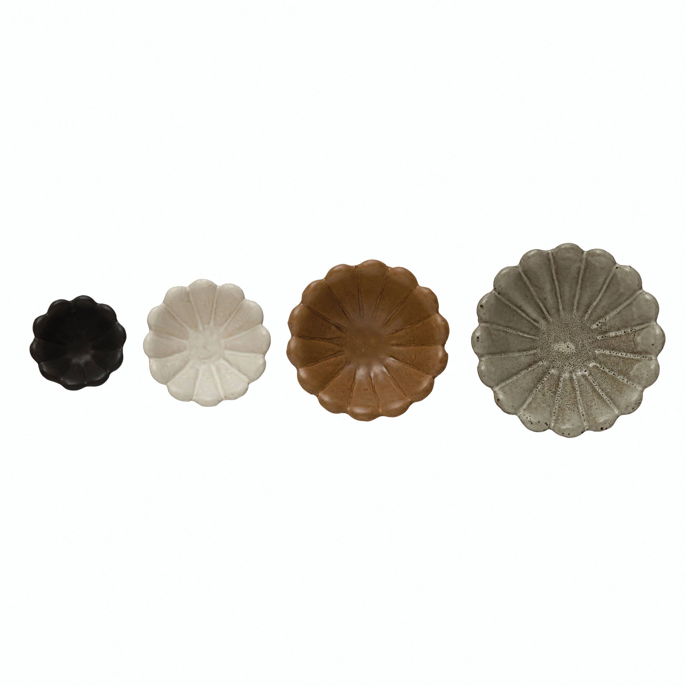 Creative Co-Op Creative Co-op Nesting Stoneware Flower Bowls, 4 Piece Set - Little Miss Muffin Children & Home