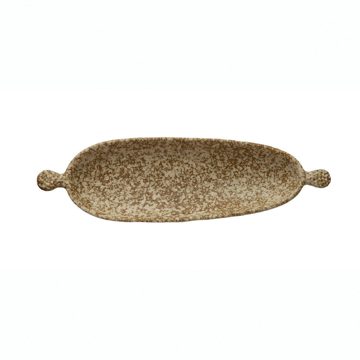 Creative Co-Op Creative Co-op Stoneware Tray with Handles - Little Miss Muffin Children & Home