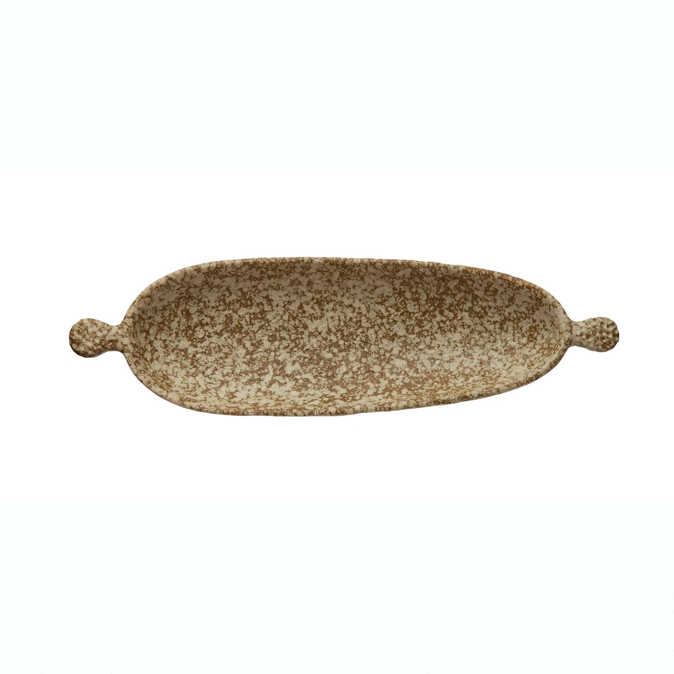 Creative Co-Op Creative Co-op Stoneware Tray with Handles - Little Miss Muffin Children & Home