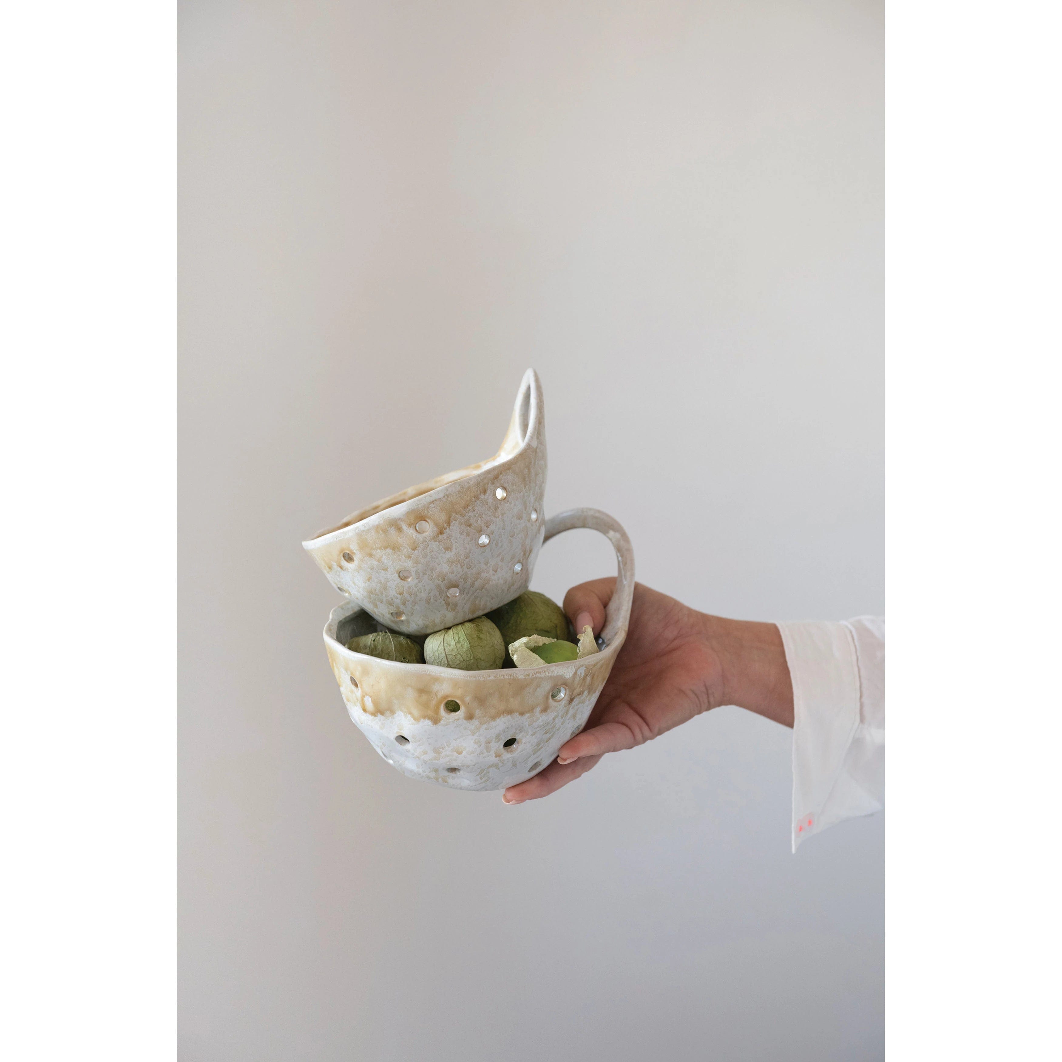 Creative Co-Op Creative Co-op Stoneware Colanders - Little Miss Muffin Children & Home