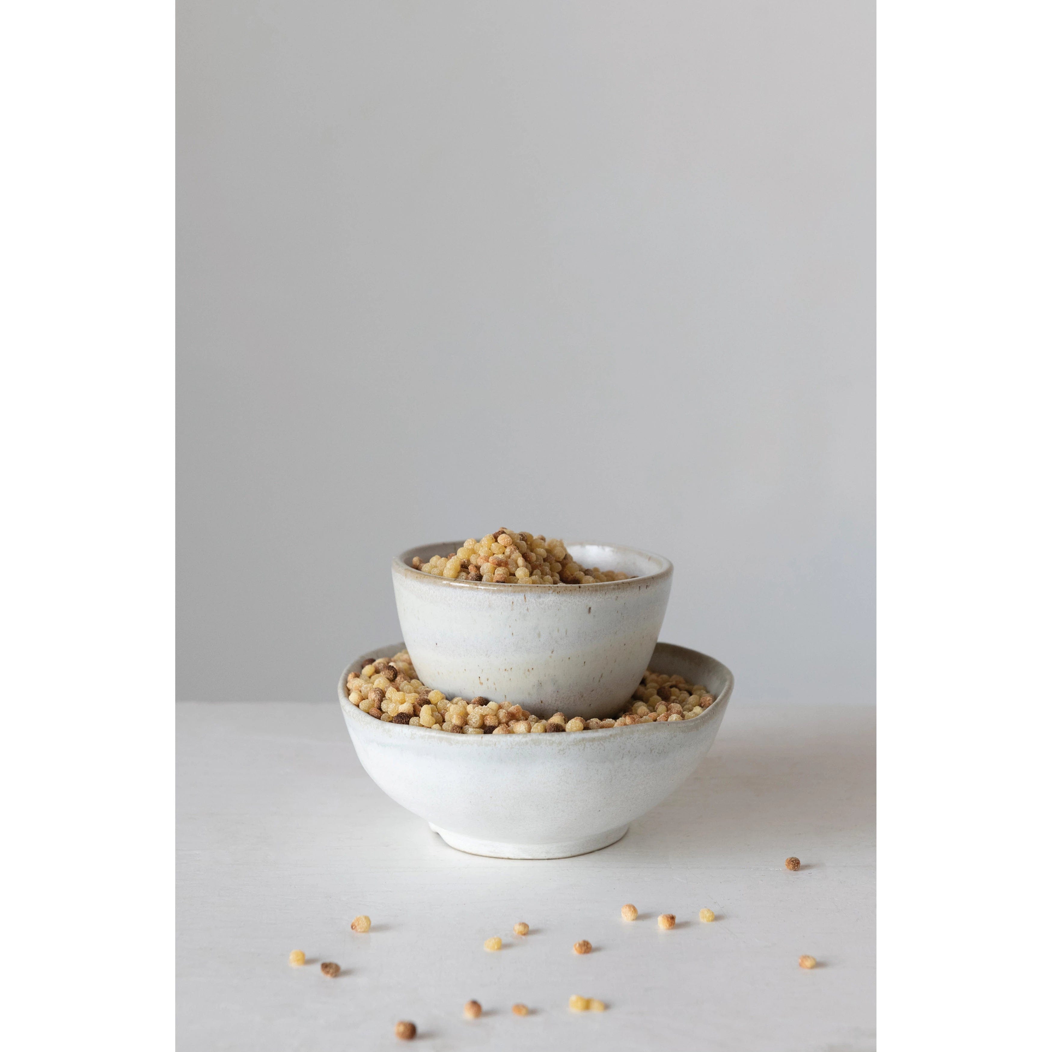 Creative Co-Op Creative Co-op Stoneware Irregular Edge Bowl - Little Miss Muffin Children & Home