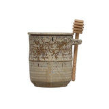Creative Co-Op Creative Co-op Stoneware Honey Jar with Wood Honey Dipper - Little Miss Muffin Children & Home