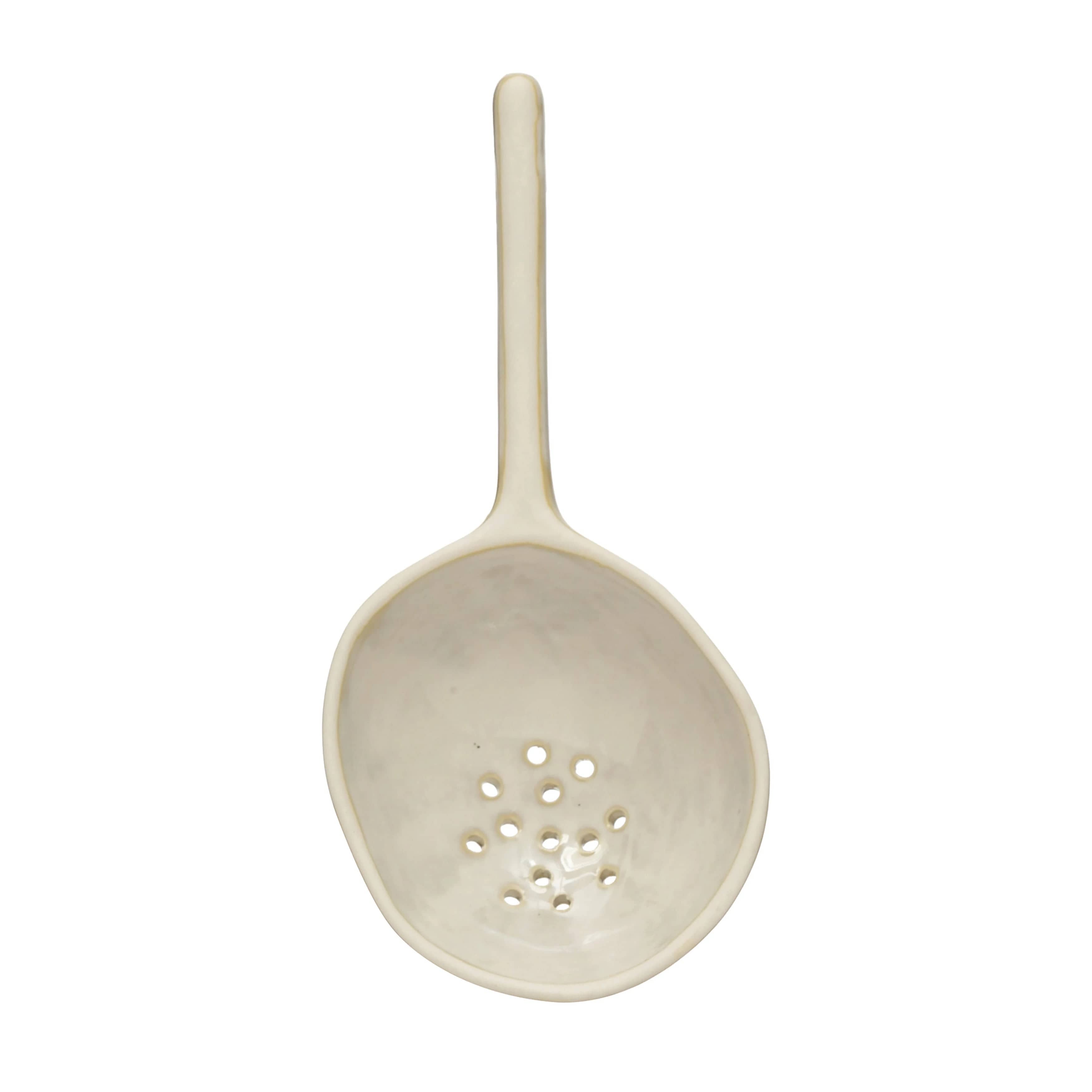 Creative Co-Op Creative Co-op Stoneware Strainer Spoon - Little Miss Muffin Children & Home