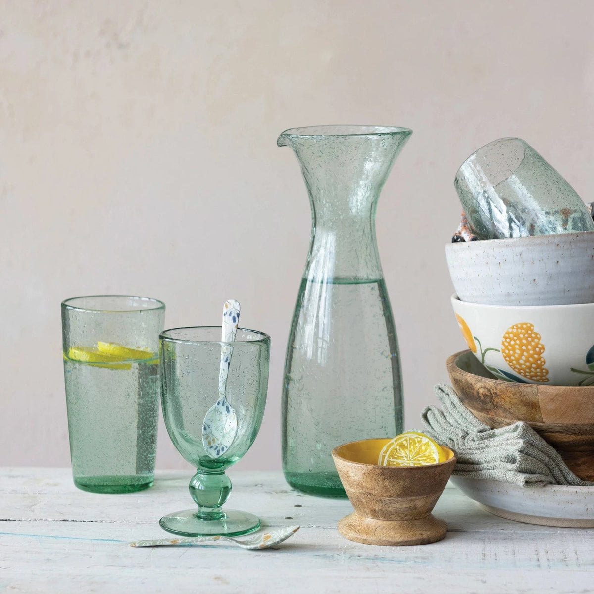 Creative Co-Op Creative Co-op Bubble Glass Decanter - Little Miss Muffin Children & Home