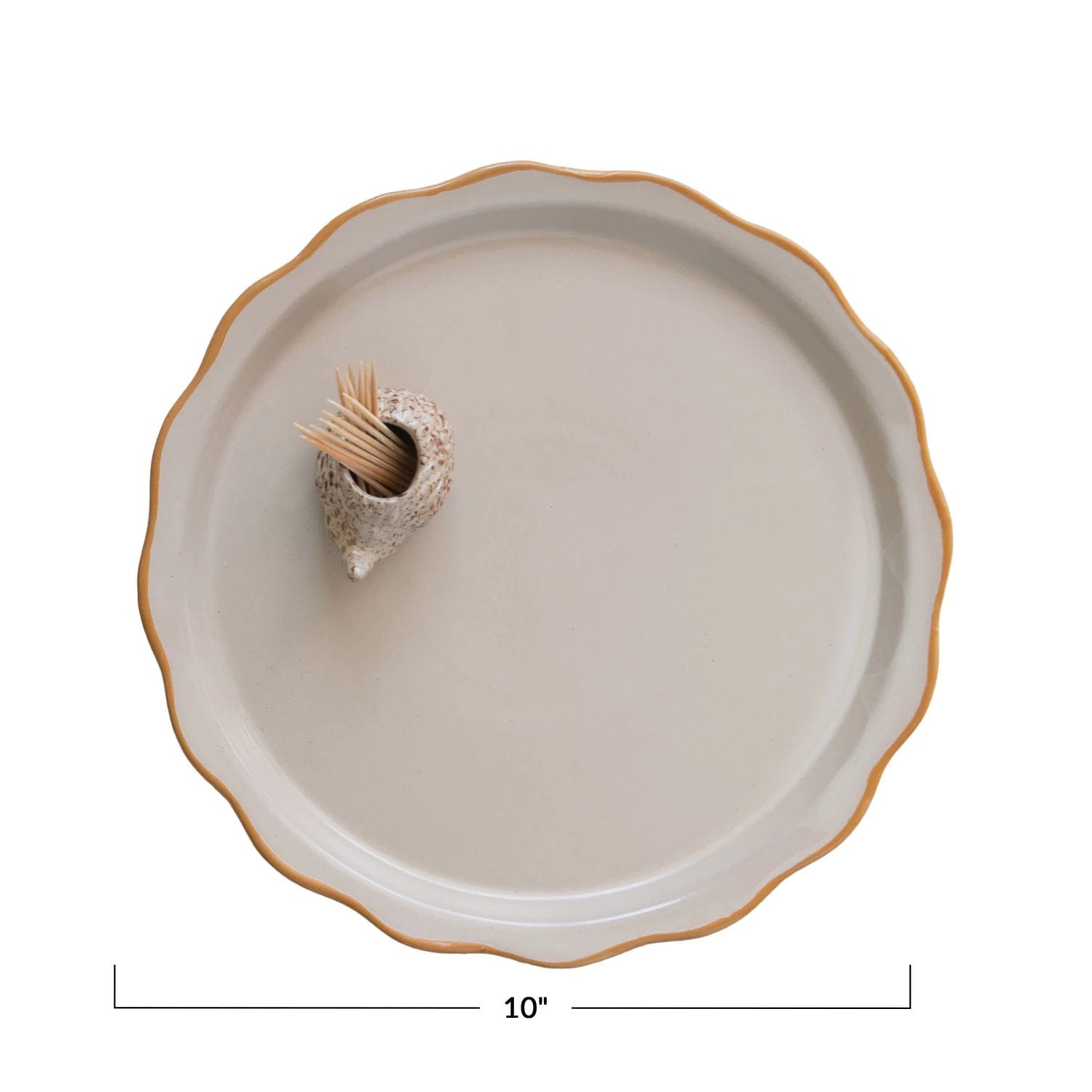 Creative Co-Op Creative Co-op Stoneware Plate with Hedgehog Toothpick Holder - Little Miss Muffin Children & Home