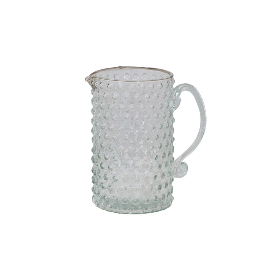 Creative Co-op Creative Co-op Hand-Blown Glass Hobnail Pitcher - Little Miss Muffin Children & Home