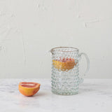 Creative Co-op Hand-Blown Glass Hobnail Pitcher