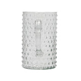 Creative Co-op Hand-Blown Glass Hobnail Pitcher