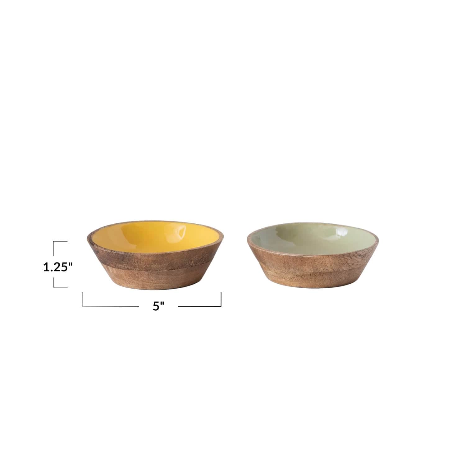 Creative Co-Op Creative Co-op Enameled Mango Wood Bowl - Little Miss Muffin Children & Home