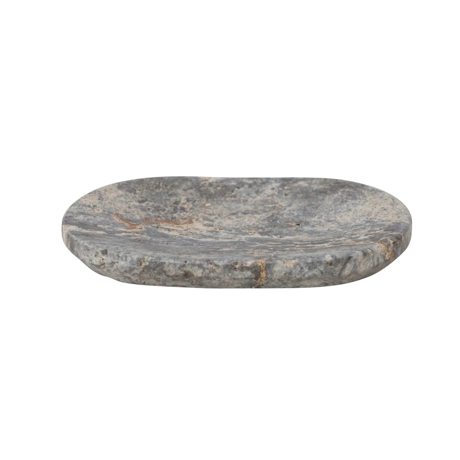 Creative Co-Op Creative Co-op Oval Travertine Soap Dish - Little Miss Muffin Children & Home