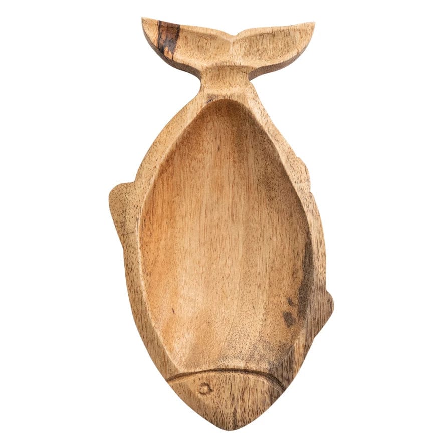 Creative Co-Op Creative Co-op Hand-Carved Mango Wood Fish Shaped Dish - Little Miss Muffin Children & Home