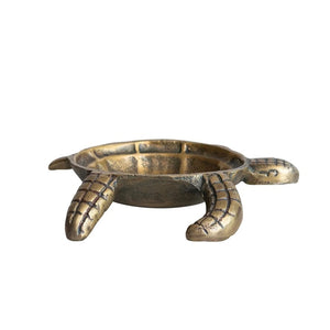 Creative Co-Op Creative Co-op Cast Aluminum Tortoise Dish, Antique Brass Finish - Little Miss Muffin Children & Home