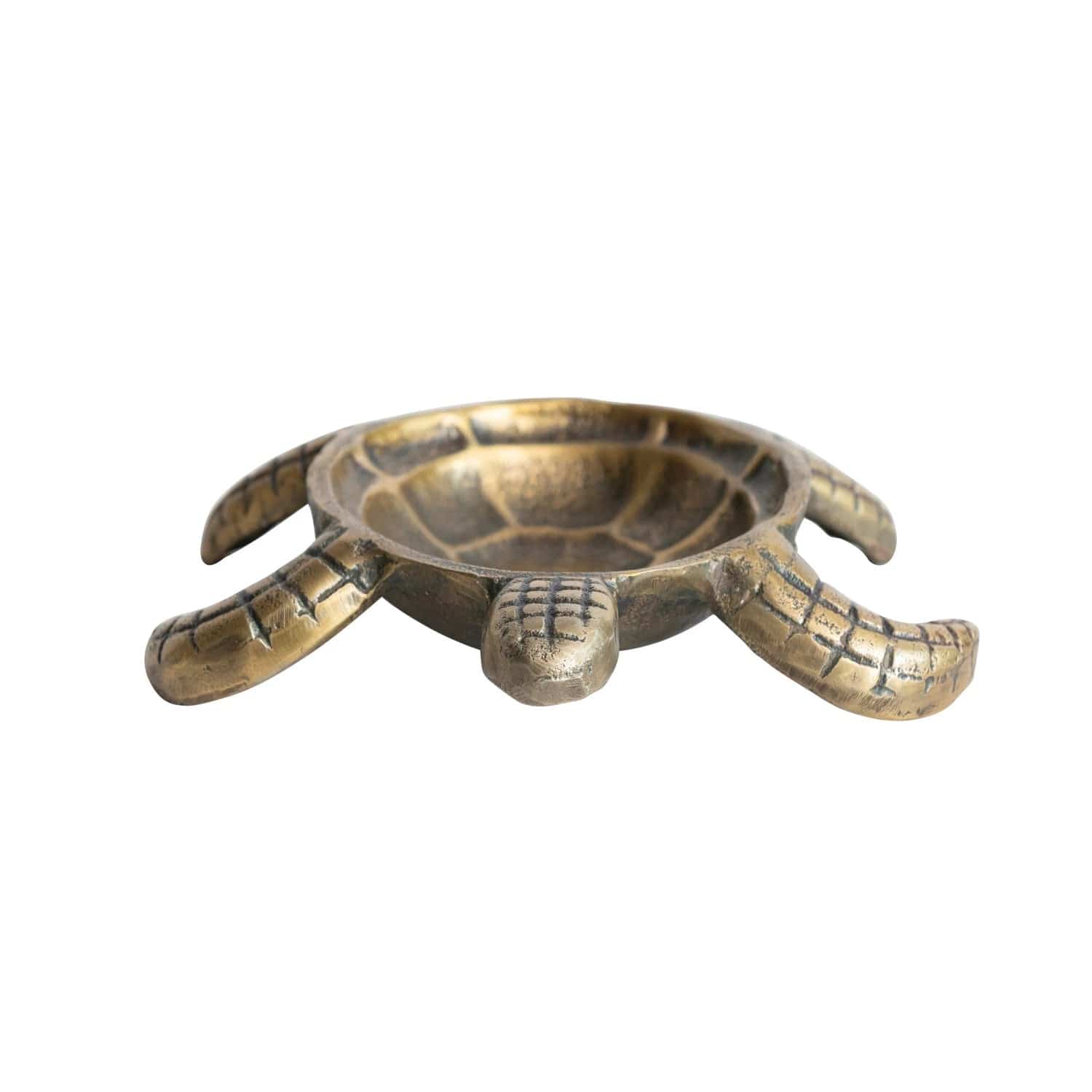 Creative Co-Op Creative Co-op Cast Aluminum Tortoise Dish, Antique Brass Finish - Little Miss Muffin Children & Home