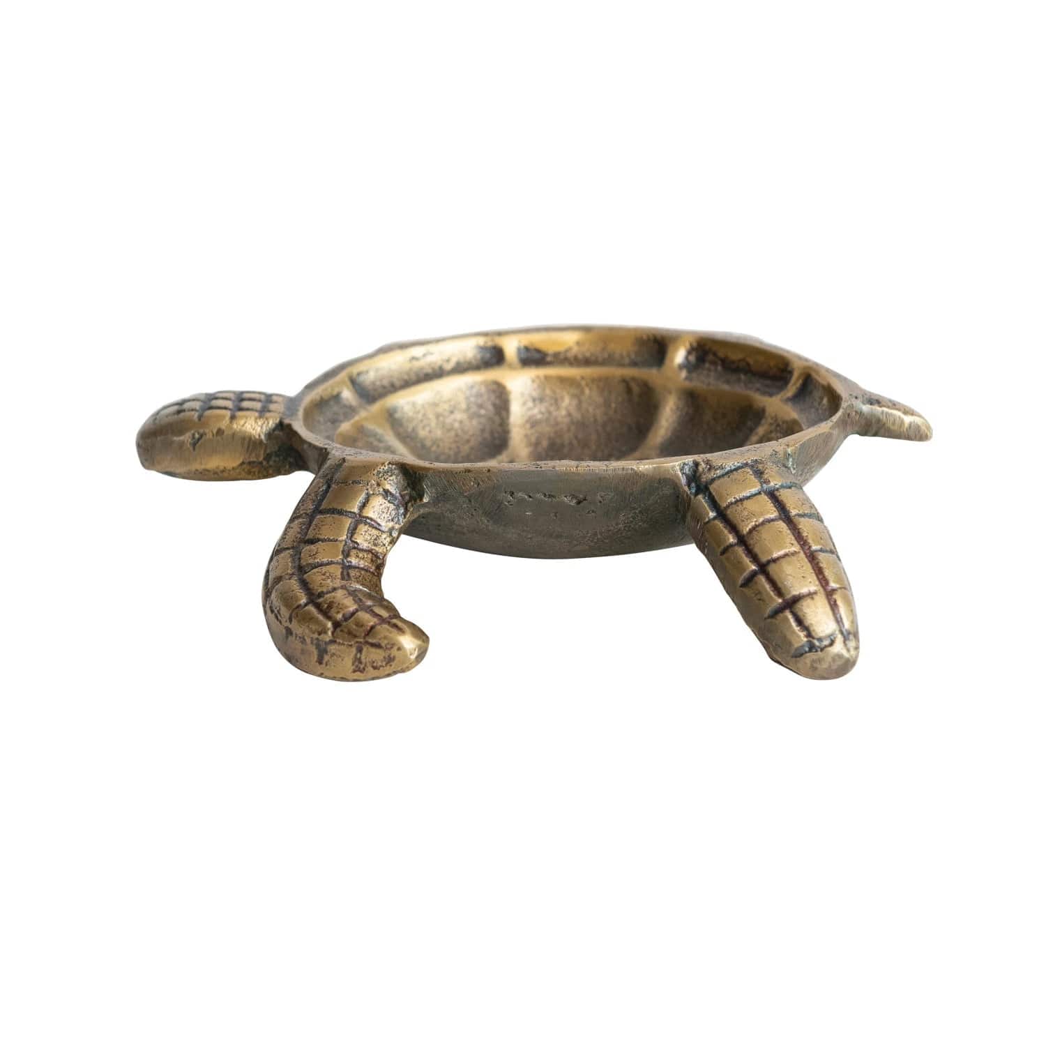Creative Co-Op Creative Co-op Cast Aluminum Tortoise Dish, Antique Brass Finish - Little Miss Muffin Children & Home