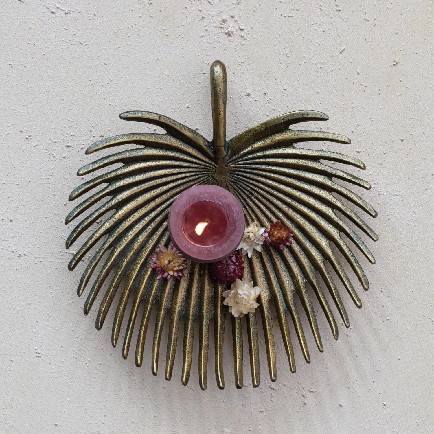 Creative Co-op Creative Co-op Decorative Cast Aluminum Palm Frond Tray, Antique Brass Finish - Little Miss Muffin Children & Home