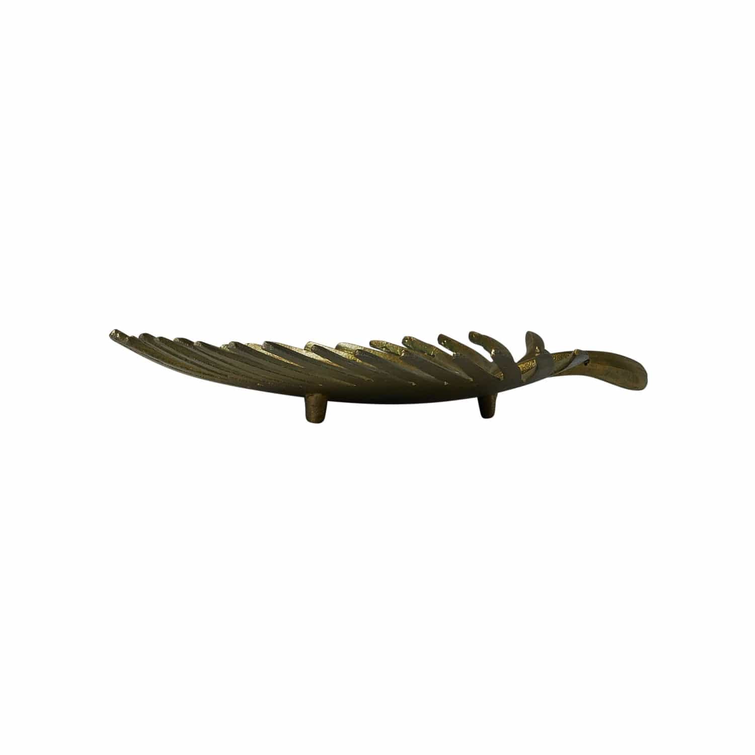 Creative Co-op Creative Co-op Decorative Cast Aluminum Palm Frond Tray, Antique Brass Finish - Little Miss Muffin Children & Home