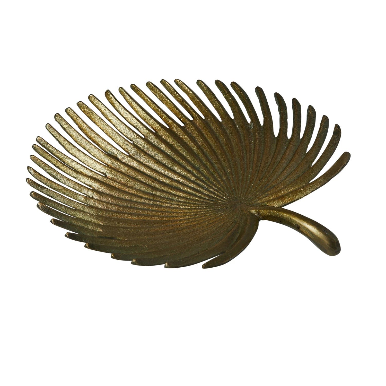 Creative Co-op Creative Co-op Decorative Cast Aluminum Palm Frond Tray, Antique Brass Finish - Little Miss Muffin Children & Home
