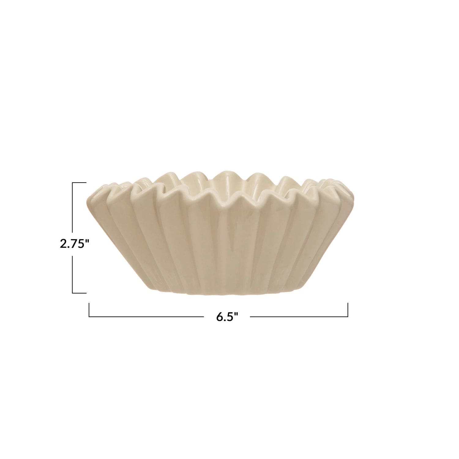 Creative Co-Op Creative Co-op Stoneware Fluted Bowl - Little Miss Muffin Children & Home