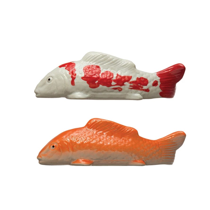 Creative Co-Op Creative Co-op Stoneware 8" Floating Fish - Little Miss Muffin Children & Home