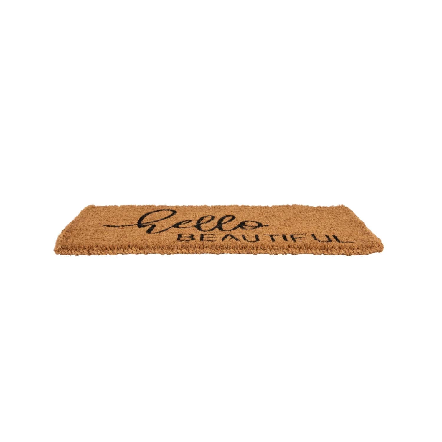 Creative Co-Op Creative Co-op "Hello Beautiful" Natural Coir Doormat - Little Miss Muffin Children & Home
