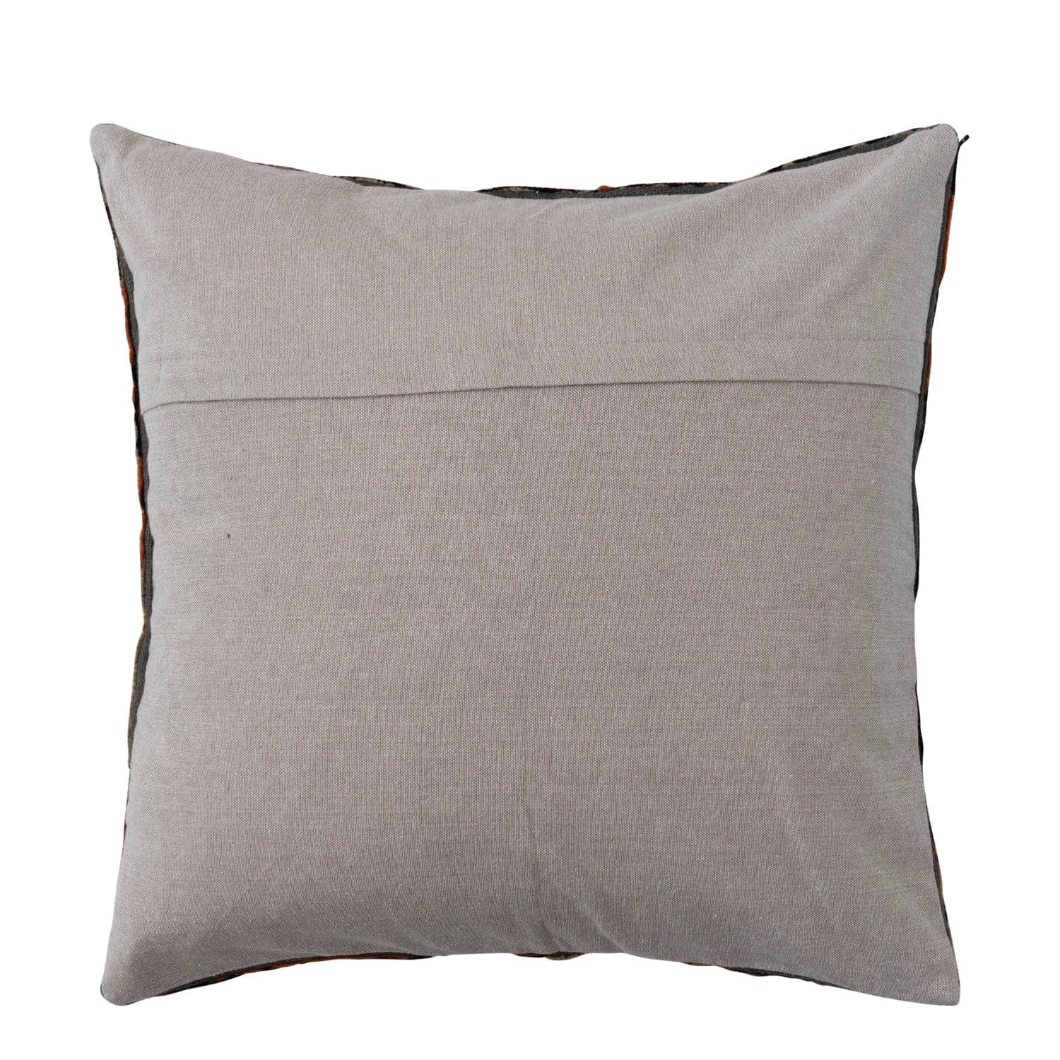 Creative Co-Op Creative Co-op Cotton Slub Embroidered Pillow with Chambray Back - Little Miss Muffin Children & Home