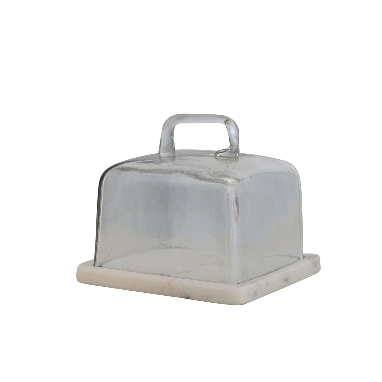 Creative Co-Op Creative Co-op Glass Cloche with White Marble Base & Handle - Little Miss Muffin Children & Home