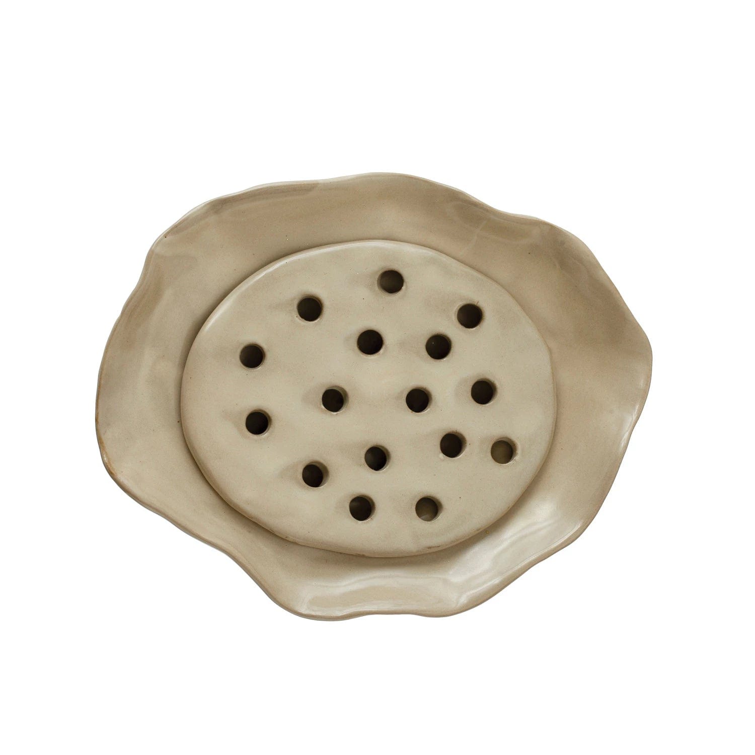 Creative Co-Op Creative Co-op Stoneware Soap Dish with Removable Tray - Little Miss Muffin Children & Home