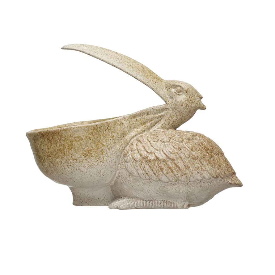 Creative Co-Op Creative Co-op Stoneware Pelican Planter Container - Little Miss Muffin Children & Home