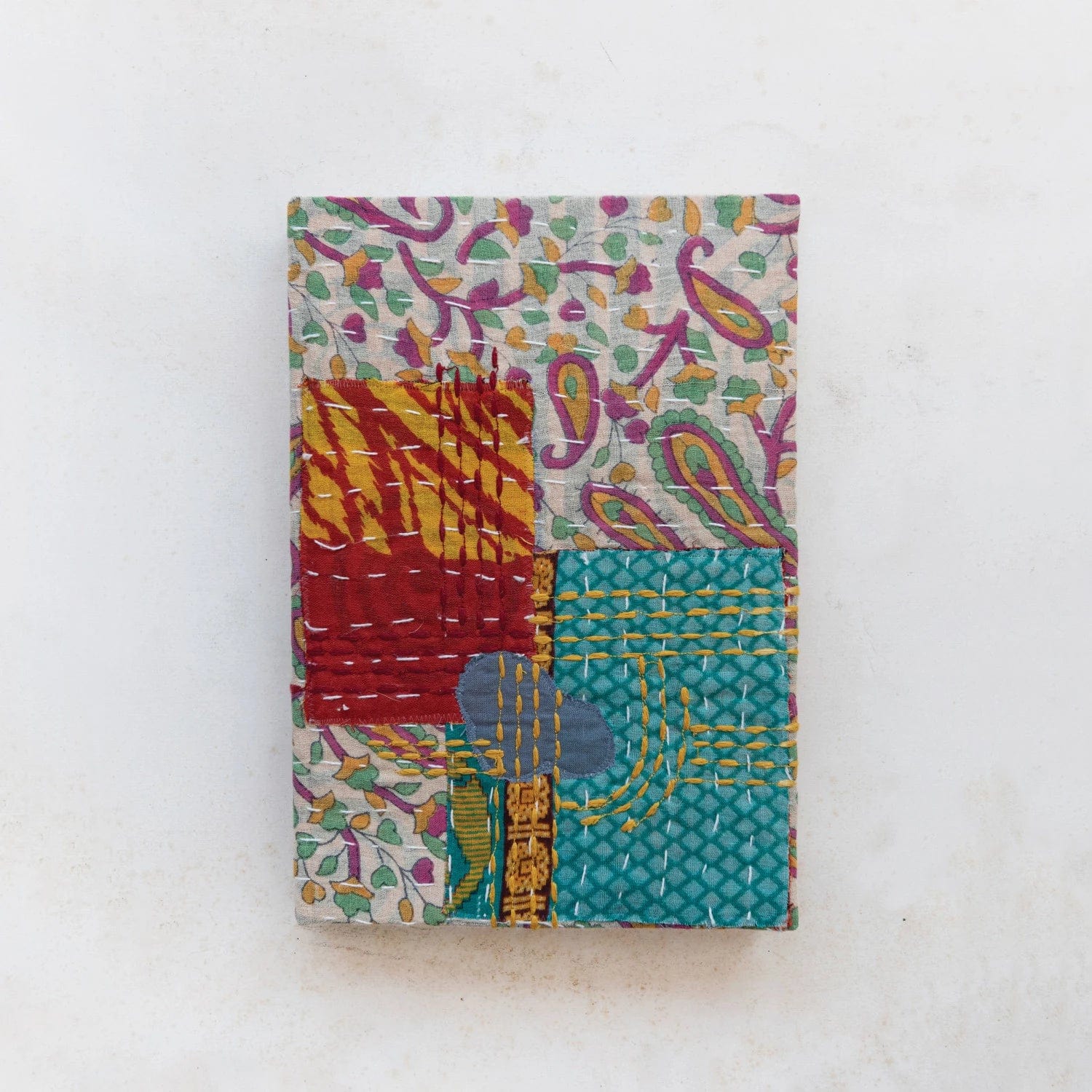 Creative Co-Op Creative Co-op Handmade Cotton Kantha Bound Paper Journal with 160 Ruled Pages - Little Miss Muffin Children & Home