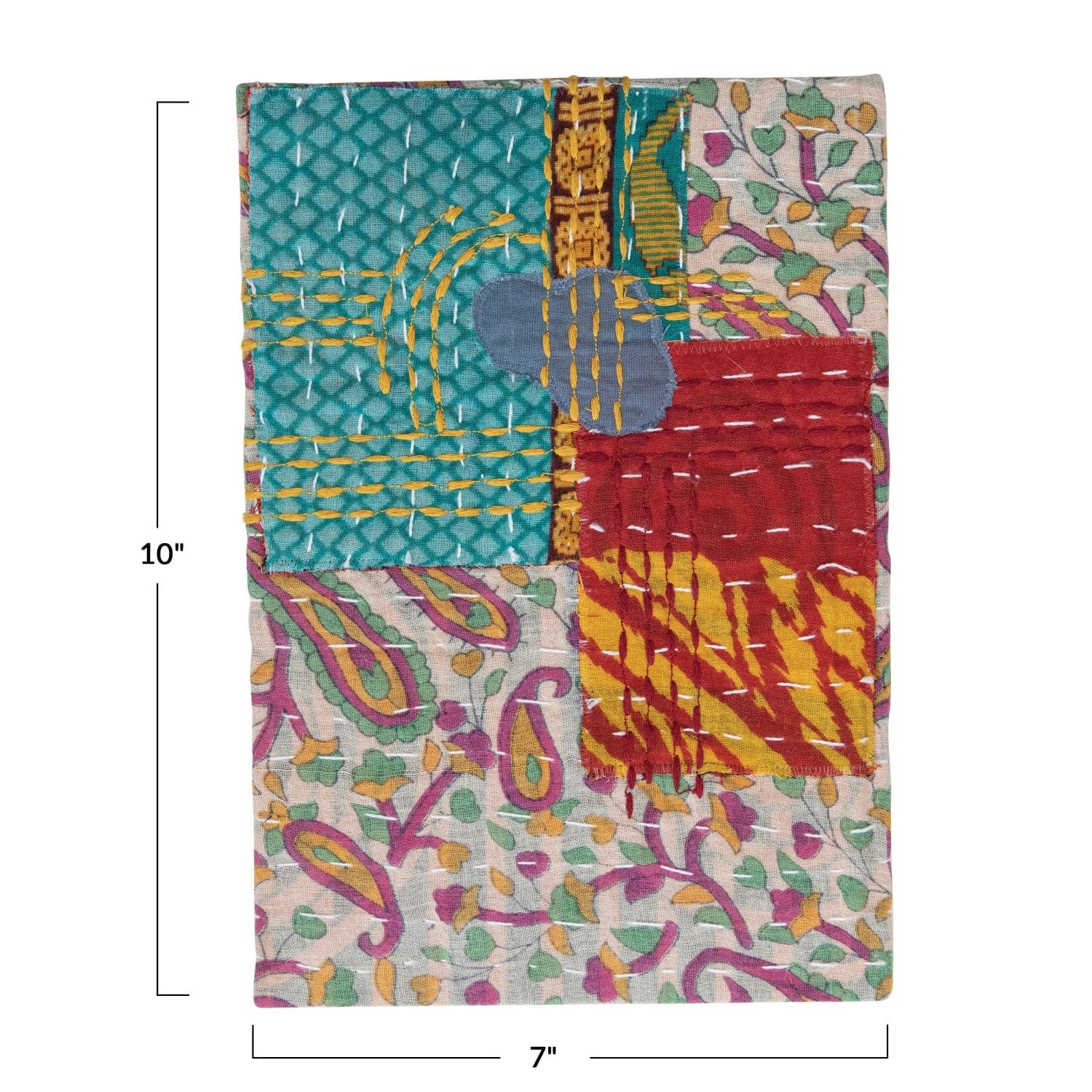 Creative Co-Op Creative Co-op Handmade Cotton Kantha Bound Paper Journal with 160 Ruled Pages - Little Miss Muffin Children & Home