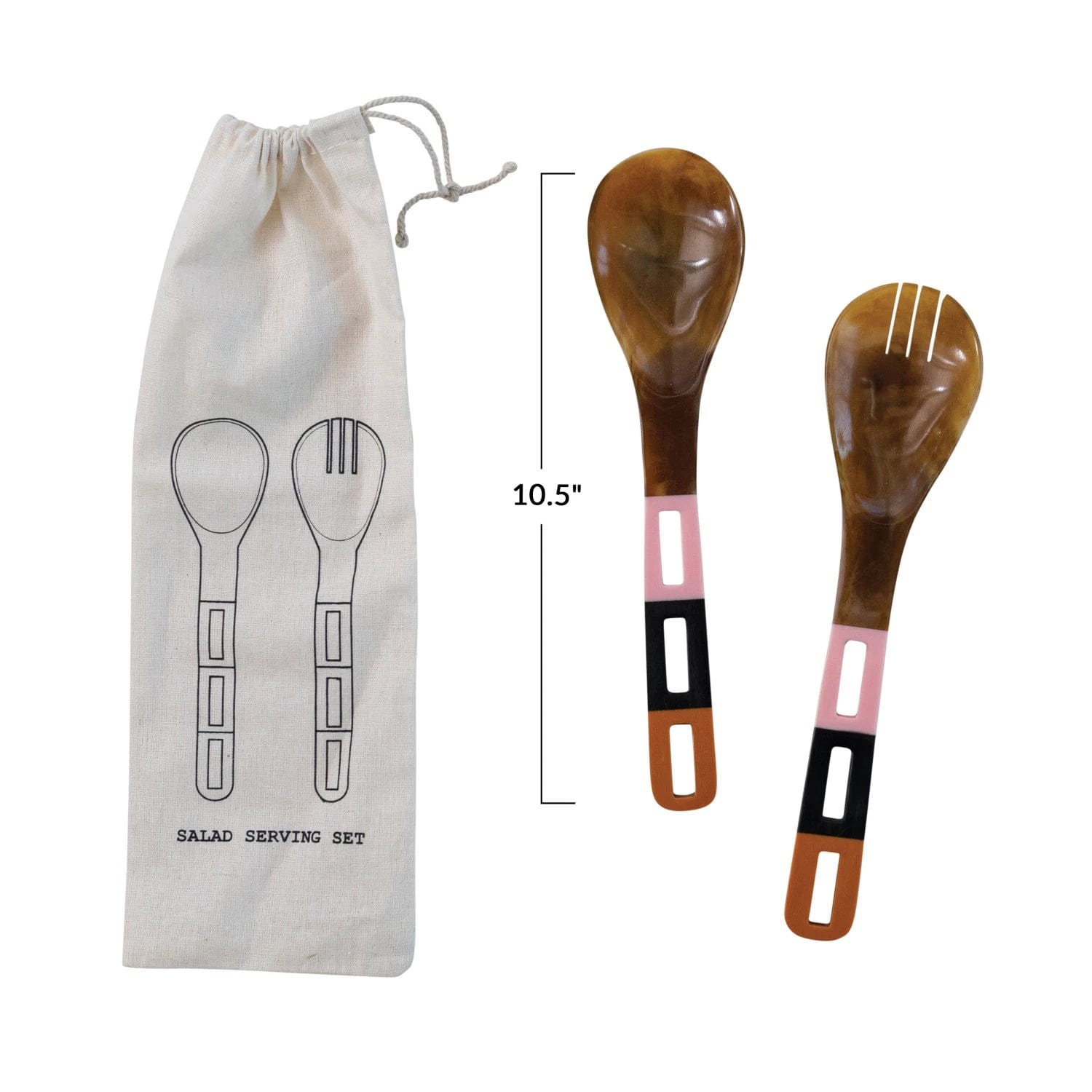 Creative Co-Op Creative Co-op Resin  2-Piece Set Salad Servers - Little Miss Muffin Children & Home