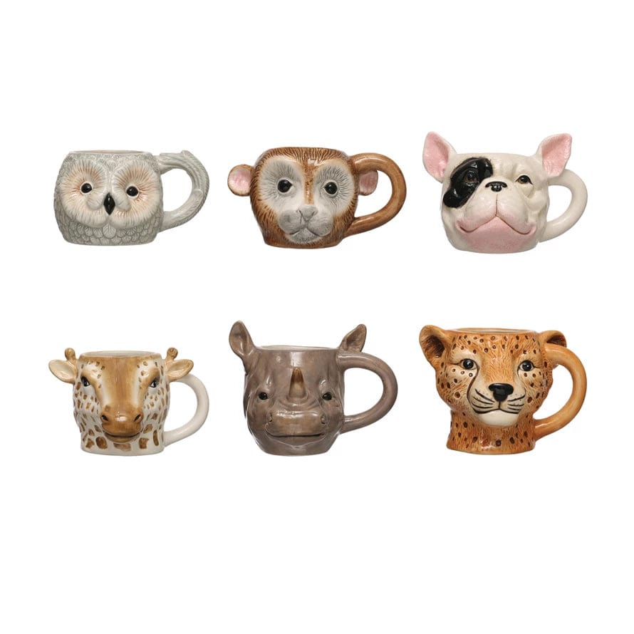 Creative Co-Op Creative Co-op 23 oz. Ceramic Animal Head Mug - Little Miss Muffin Children & Home