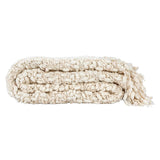 Creative Co-op 60"L x 50"W Woven Cotton Blend Cable Knit Throw with Fringe, Natural